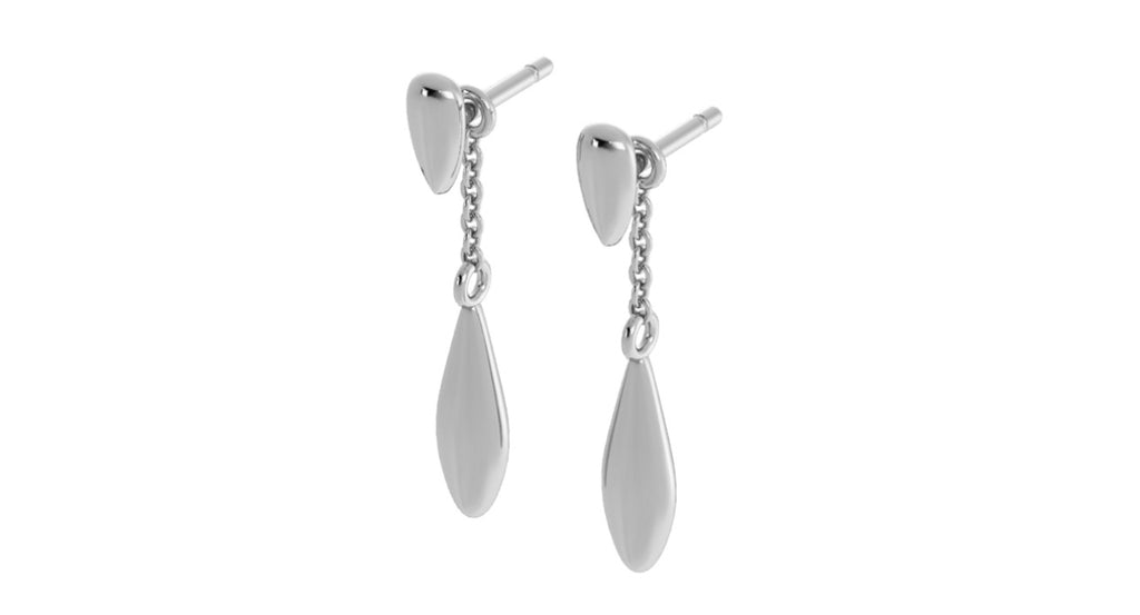 Different angle of our Sofia Earring in Silver, versatile earrings